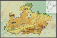 Geographical location of Madhya pradesh